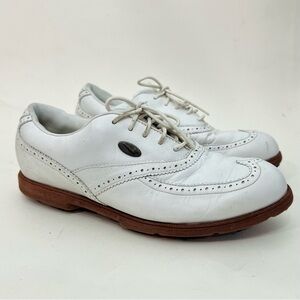 Nike Airliner Wingtip Golf Cleats White Leather Shoes Womens 8.5
